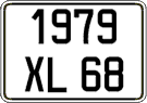 French license plate, FNI