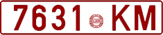 License plate Belarus, Cars (1992)