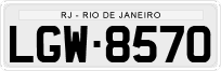 License plate of Brazil, Private owners (1990)