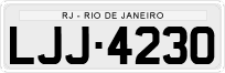 License plate of Brazil, Private owners (1990)