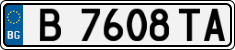 License plate of Bulgaria, Cars