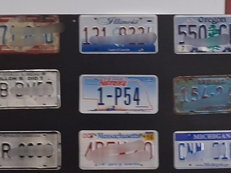 1-P54, License plate without vehicle 