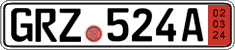 German license plate, Export transit plates