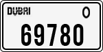 License plate of the UAE, Dubai, Cars