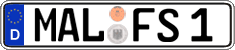 German license plate, Regular plates