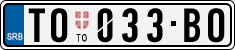 License plate of Serbia, Cars