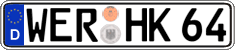 German license plate, Regular plates