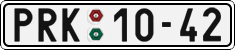 License plate of the Czech Republic, Cars (1960)