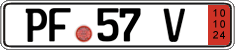 German license plate, Export transit plates