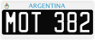 License plate of Argentina, Cars (1995, ABC 123)