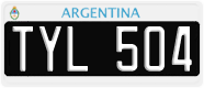 License plate of Argentina, Cars (1995, ABC 123)