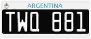 License plate of Argentina, Cars (1995, ABC 123)