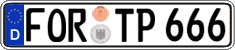 German license plate, Regular plates