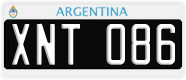 License plate of Argentina, Cars (1995, ABC 123)