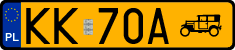 License plates of Poland, Oldtimers