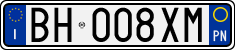 License plate of Italy, Cars (1994 year series)