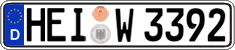 German license plate, Regular plates