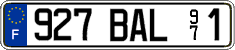 French license plate, FNI
