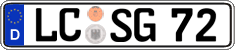 German license plate, Regular plates