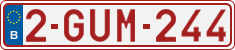 License plate of Belgium, Regular plates (2010)
