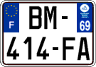 French license plate, SIV (ordinary)