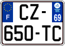 French license plate, SIV (ordinary)