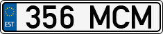 License plate of Estonia, Regular car plates