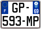 French license plate, SIV (ordinary)