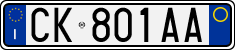 License plate of Italy, Cars (1994 year series)