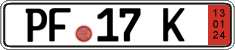 German license plate, Export transit plates