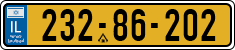 License plate of Israel, Regular plates