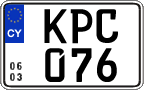 License plate of Cyprus, Regular plates