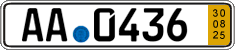 German license plate, Short-term transit plates
