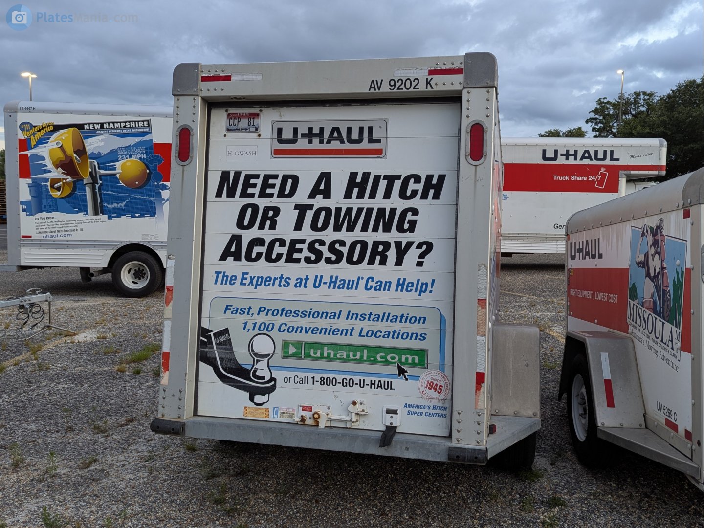 CCP  81, U-Haul 5' x 8' Cargo Trailer (AV) 