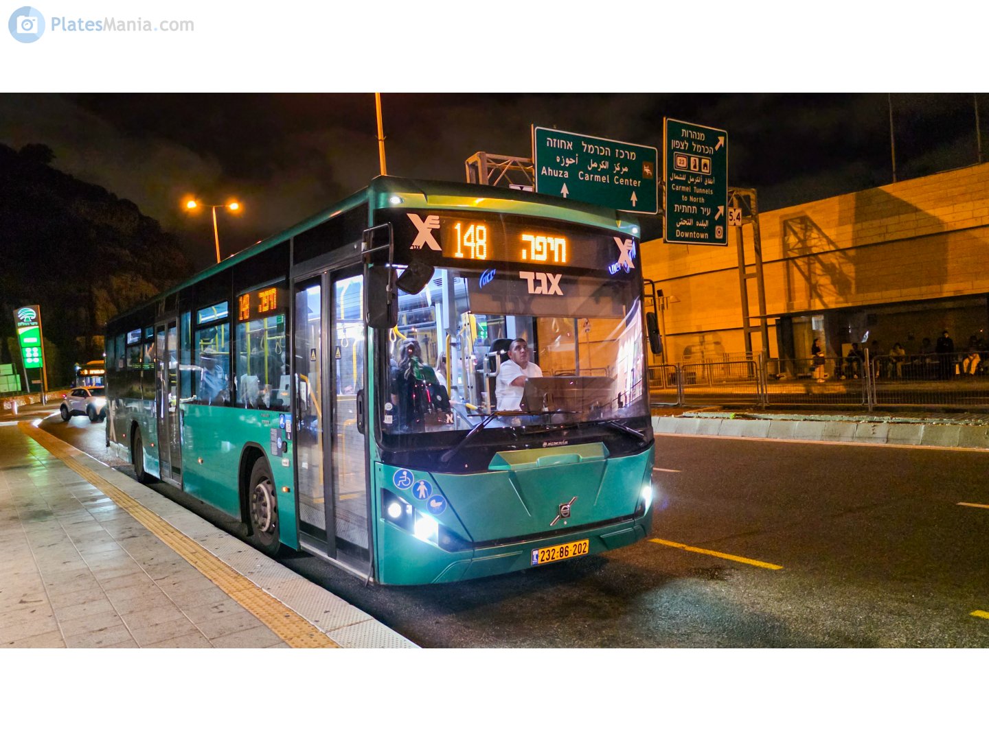 232-86-202, Merkavim Pioneer 3455 Pioneer (Volvo B8RLE 4x2)