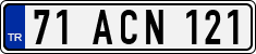 License plate of Turkey, Regular plates