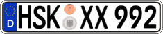 German license plate, Regular plates