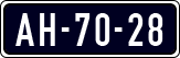 License plate of the Netherlands, Imported oldtimers (cars)