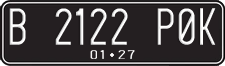 License plate of Indonesia, Regular plates