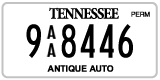 Tennessee, Antique (AA 12345)
