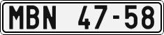 License plate of the Czech Republic, Cars (1960)