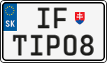 License plate of Slovakia, Vanity Plates