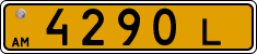 License plate of Armenia, Public transport
