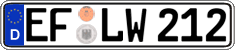 German license plate, Regular plates