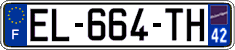 French license plate, SIV (ordinary)