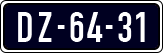 License plate of the Netherlands, Imported oldtimers (cars)