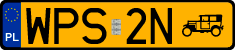 License plates of Poland, Oldtimers