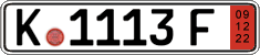 German license plate, Export transit plates