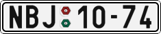 License plate of the Czech Republic, Cars (1960)