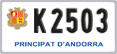 License plate of Andorra, Motorcycles (A 1234)